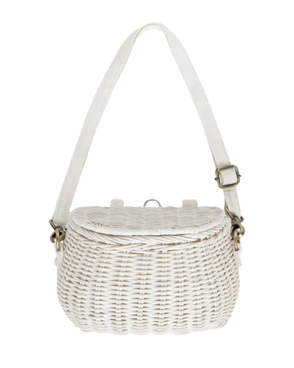 Mini Chari Rattan Bag White โ Clover James