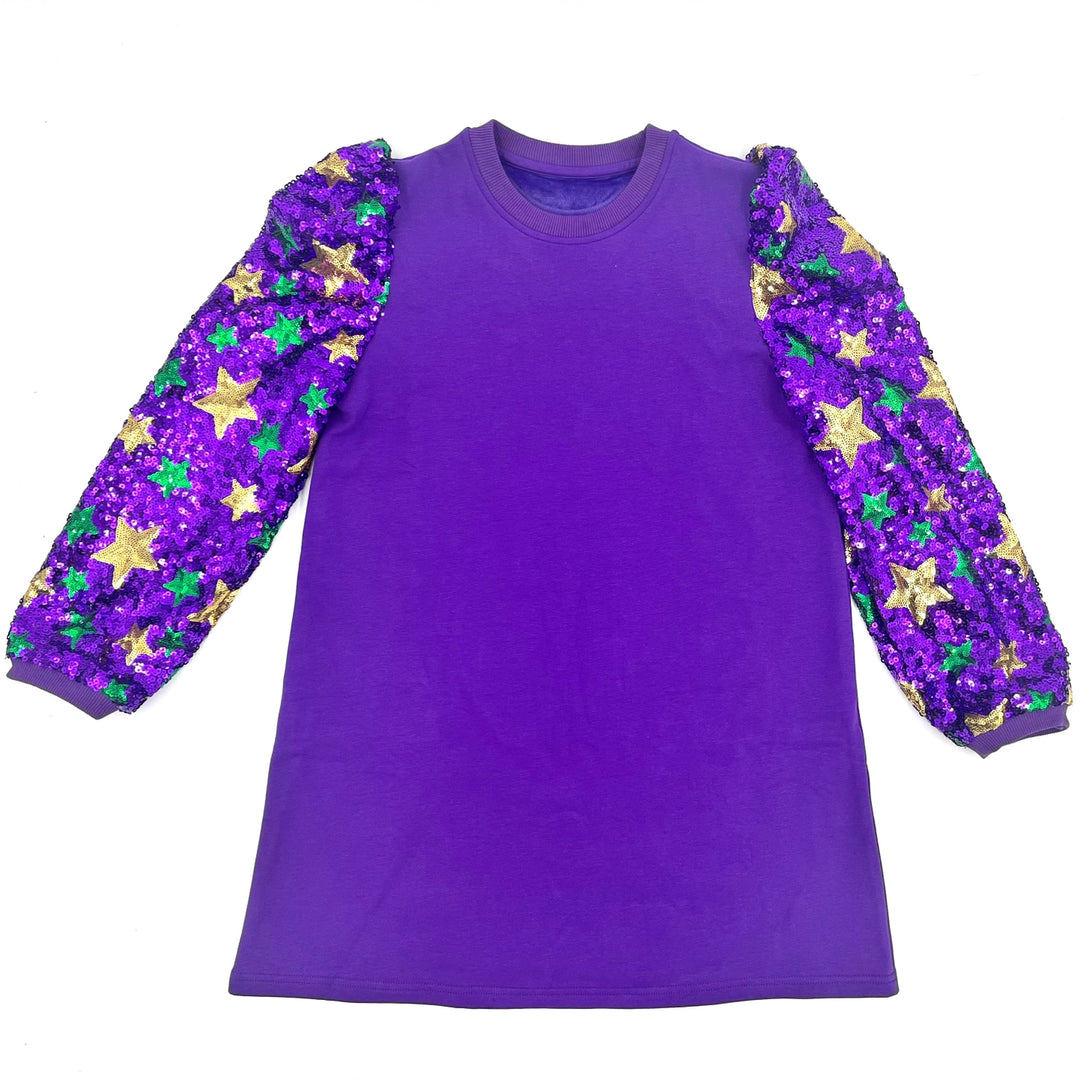 Mardi Gras Sequin Sleeve Dress – Clover James